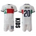 Billige Portugal Joao Cancelo #20 Børnetøj Udebanetrøje til baby VM 2022 Kortærmet (+ korte bukser)